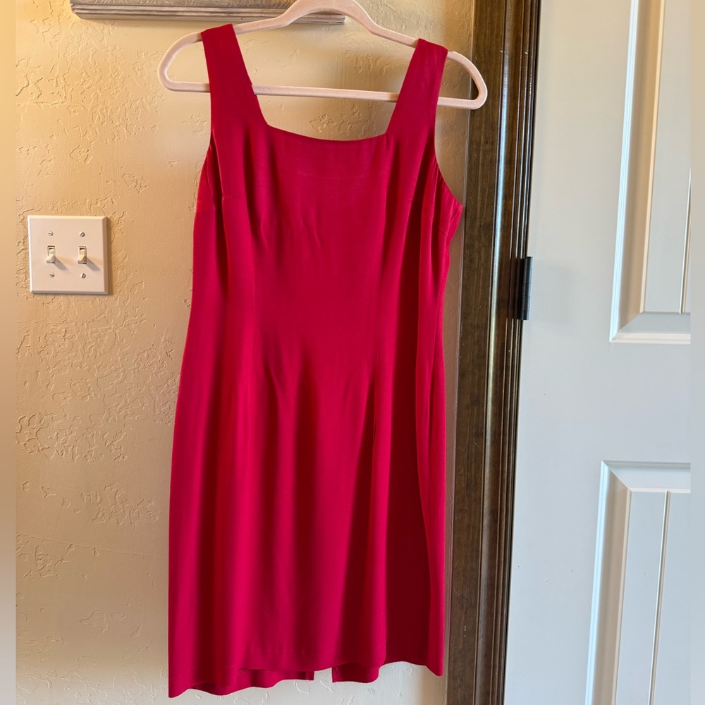 Vtg Scarlett Mini Dress sz 6/8 square neck sleeveless